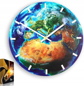 Falióra Föld mintával Akril Globe Kerek Kvarc