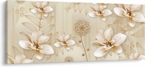 Kép - Arany virágok összetétele (120x50 cm)