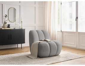 Világosszürke buklé fotel Janissaire – Bobochic Paris