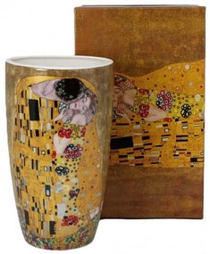 Klimt porcelán váza - 21,5x9x12,5 cm - A Csók