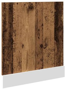 antik fa színű szerelt fa mosogatógép-panel 60 x 1,5 x 67 cm