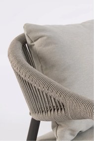 Khaki-szürkésbarna alumínium kétszemélyes kerti lounge szett Millor – Bizzotto