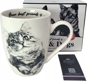 Porcelán kávés bögre szibériai macska 350ml ajándék