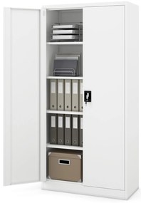 Fém iratszekrény JAN, 900 x 1850 x 400 mm, fehér