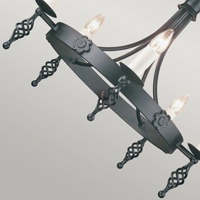 Elstead Lighting BELFRY BY5-BLACK Csillár 5x60W/E14