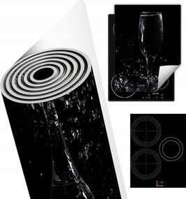 Tűzhelyvédő Szőnyeg Asztali Dekoráció 40x52 fekete víz