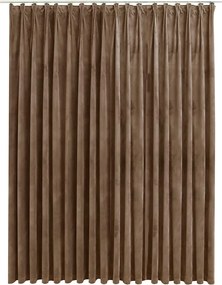 vidaXL bézsszínű bársony sötétítőfüggöny kampókkal 290 x 245 cm