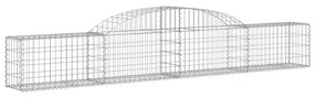 2 db íves horganyzott vas gabion kosár 300x30x40/60 cm