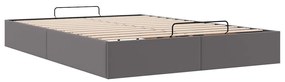 Ottomán ágykeret matrac nélkül szürke 140x190 cm műbőr