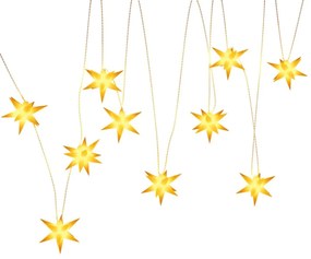 10 db sárga karácsonyi lámpa LED-del 10 cm