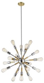 Klausen 109001 - Csillár COMET 18xE27/11W/230V fényezett króm/arany