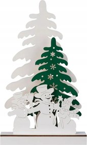 Fa dekoráció LED-ekkel hóemberekkel Livarno Home 27x42 cm