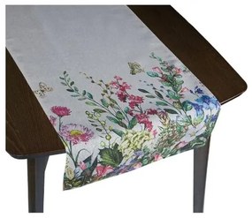Bellatex Mezei virágok asztali futó bézs , 40 x 135 cm
