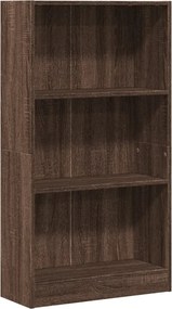 vidaXL barna tölgy színű szerelt fa könyvszekrény 60 x 24 x 109 cm
