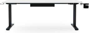 Elektromos íróasztal magasságállítással ergonomikus antracit-fehér, 1600x800 mm: ARIA