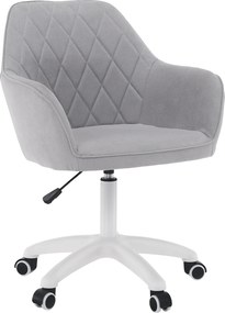 Irodai szék, szürke szövet/fehér, SANTY