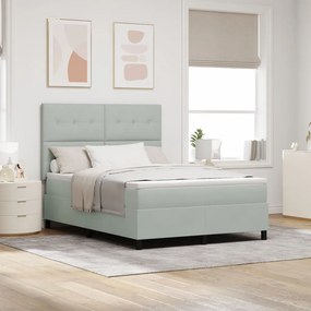 Boxspring Ăgy Matraccal VilĂĄgosszĂŒrke 140x190 cm BĂĄrsony