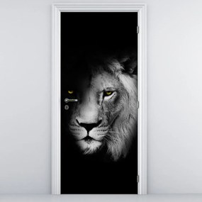 Fotótapéta ajtóra - oroszlán (95x205cm)