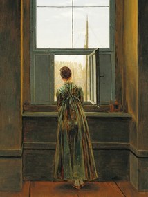 Reprodukció The Woman at The Window, Caspar David Friedrich