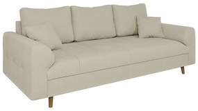 Bézs kordbársony kanapé 210 cm Ariella – Ropez