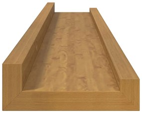 vidaXL Falpolc polcokkal tárolóval 4 pcs Bézs 60 x 9 x 3 cm Faanyag