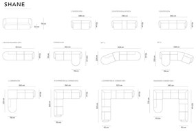 Krémszínű sarokkanapé (jobb oldali) Shane – Micadoni Home