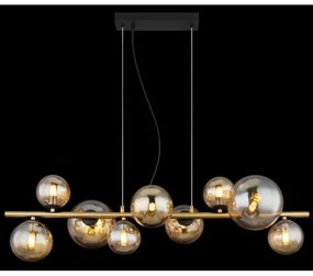 Globo 56135-9H - LED Csillár zsinóron RIHA 9xG9/3W/230V sárgaréz