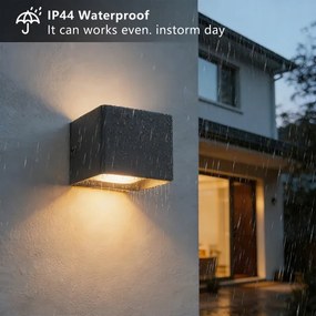 Brilagi - LED kültéri fali lámpatest DONNANI LED/5W/230V 10 cm fekete IP44
