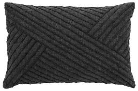 Diagonal sötétszürke pamut párna, 40 x 60 cm - Södahl