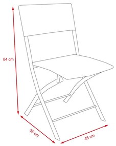 Avenberg BOLOGNA Összecsukható rattan szett - Antracit