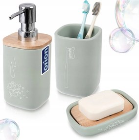 Fürdőszoba Szett Zöld Szappan Adagoló Bögre 531348 3EL.