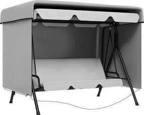 Outsunny 3-Személyes Hinta Ruházat, Vízálló Télen Is Használható Védőhuzat Kerti Hintához, Szélálló UV-álló Huzat Kerti Bútorhoz, Függő Székhez, 215 x