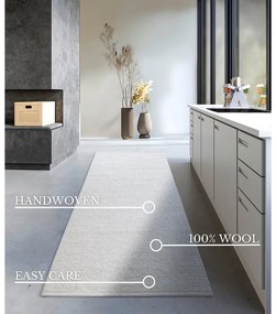 Fehér kézi szövésű gyapjú futószőnyeg 80x200 cm Francois – Villeroy&amp;Boch