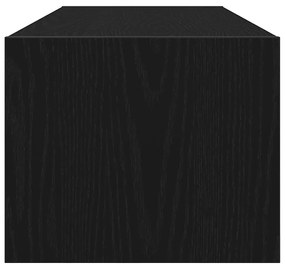 fekete tölgy színű szerelt fa TV-szekrény 100x31x25,5cm