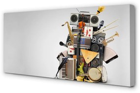 Canvas képek Rádiómikrofont ukulele 100x50 cm