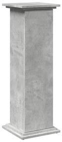 betonszürke szerelt fa bemutatóállvány tárolóval 31x30x90 cm
