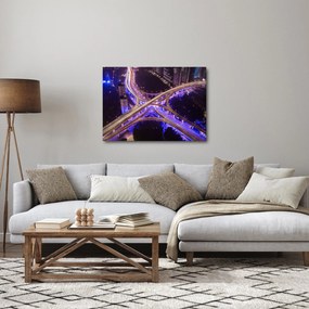 Egy kép egy nagy kereszteződésről éjjel (70x50 cm)