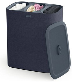 Antracitszürke textil szennyeskosár 3x30 l Tota Trio – Joseph Joseph