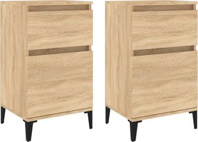 vidaXL 2 db sonoma tölgy színű éjjeliszekrény 40 x 35 x 70 cm