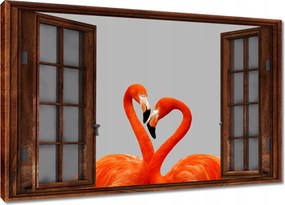 Festmények 120x80 Flamingók