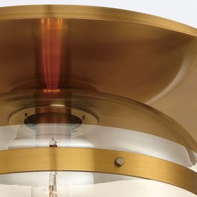 Quintiesse modern mennyezeti lámpa nottingham antik sárgaréz borostyán elsqnnottinghamfm-ab