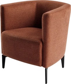 Design fotel, terrakotta/fekete, KAPY