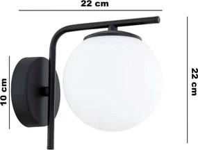 Brilagi - MILO fali lámpa 1xE27/60W/230V fekete