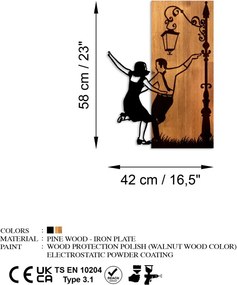 Fém fa fali dekoráció, 42 cm