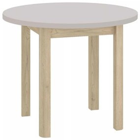 Adam étkezőasztal - 80 cm átmérő, krém / cremona tölgy