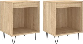 vidaXL 2 db sonoma tölgy éjjeliszekrény 40 x 35 x 50 cm