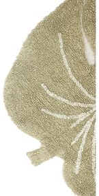 Khaki mosható kézi szövésű pamut gyerek szőnyeg 75x100 cm Mini Monstera Olive – Lorena Canals