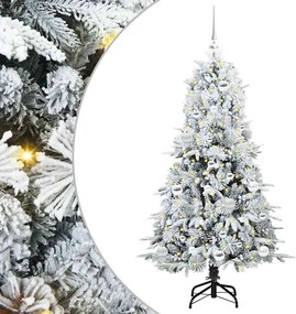 vidaXL Műanyag Hajtogatós Karácsonyfa Fehér 150 cm PE és PVC