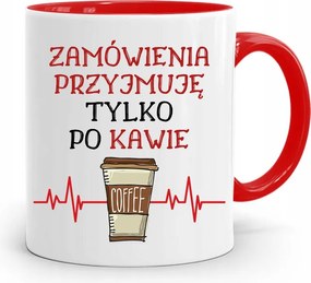 Pincérnek Piros Bögre Kávé Után, fényképes nyomattal