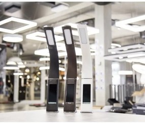 Immax 08948L - LED Dimmelhető asztali lámpa kijelzővel LEATHER LED/7W/230V